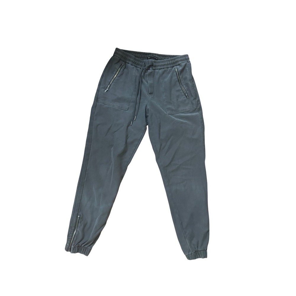 Athleta Gray Joggers‎ Size 6 Zipper Pockets Athleisure Casual Pants